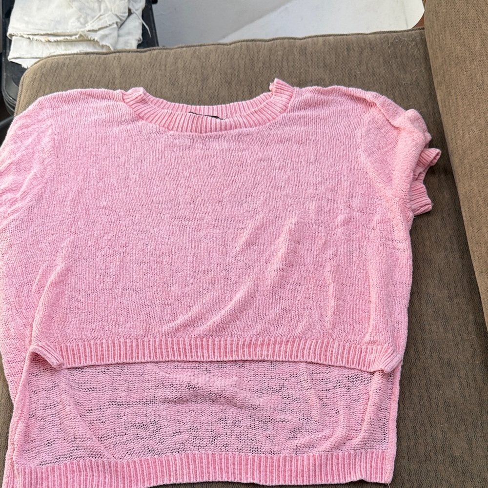 Cotton Emporium Pink Knit Blouse